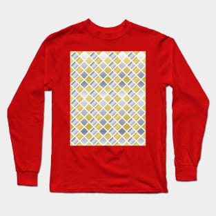 Gold and Silver (Diamond Checkered) Long Sleeve T-Shirt